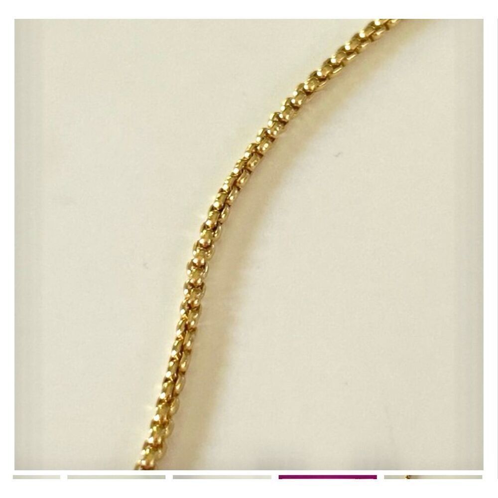 NWT Effy Lobster Clasp Box Chain Necklace Gold-tone Size 24" - Picture 3 of 5